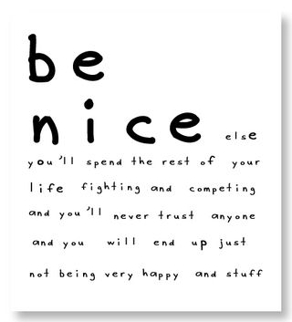 Be nice card