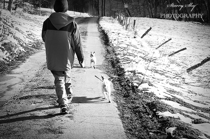 Aidan dog walk feb 11bw700 